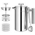 Velaze 1L French Press Coffee Maker – Double Wall Stainless Steel