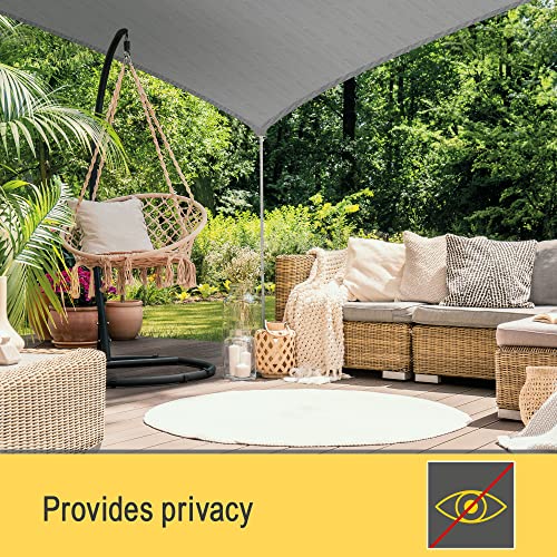 Sol Royal SolVision HS9 Triangle Sun Shade Sail - 7x5x5m HDPE Grey