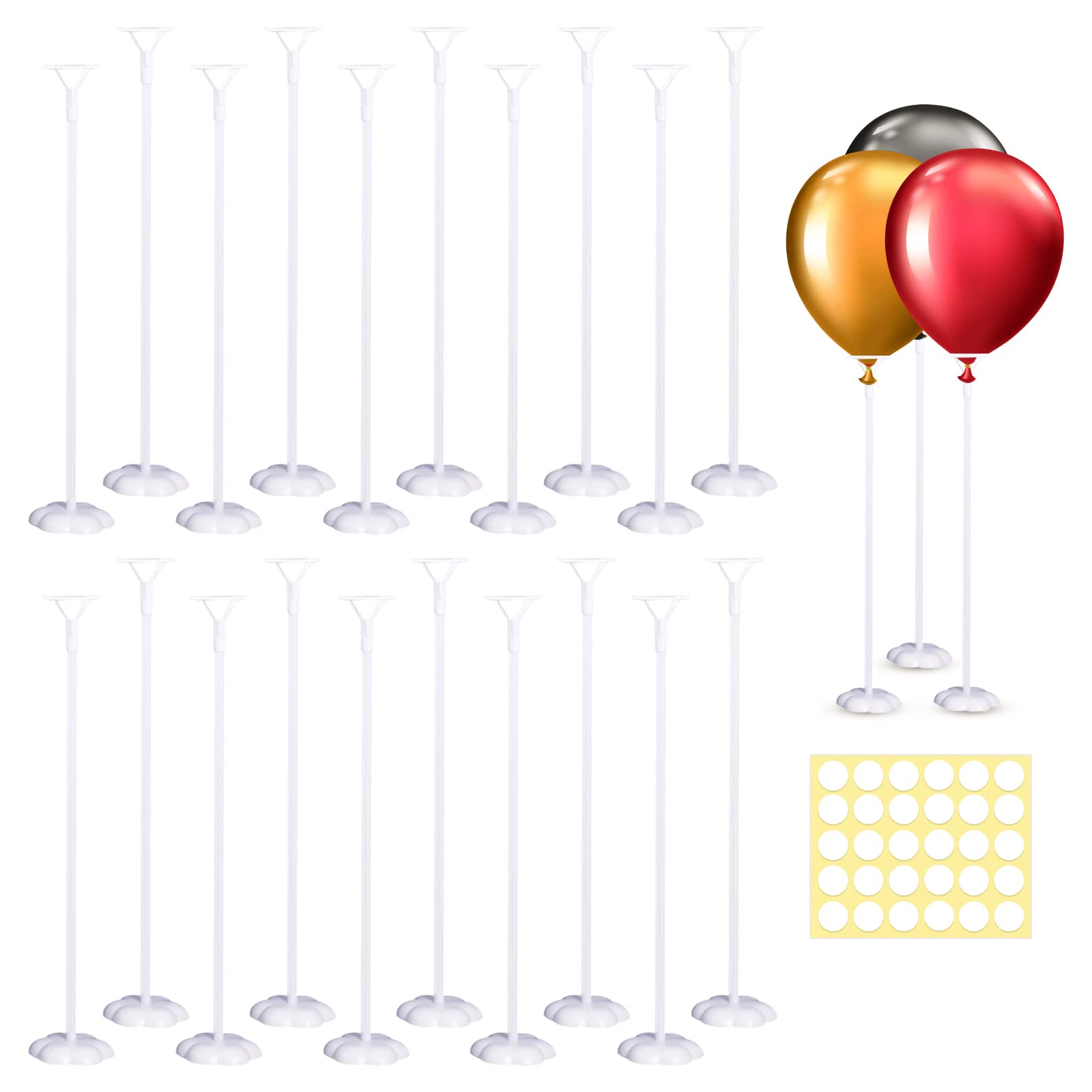 Jolof Store 20 Sets Balloon Stand Kit – Reusable Table Centerpiece Sticks