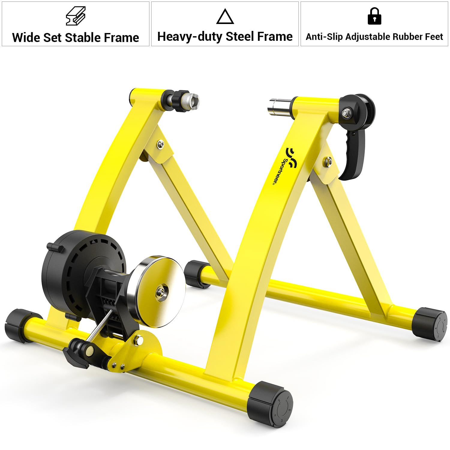 Sportneer Magnetic Bike Trainer - 6 Resistance Levels Indoor Cycling Stand