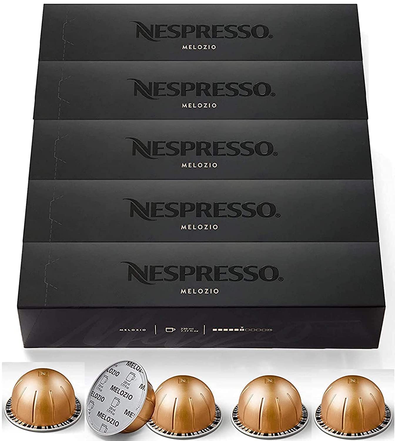 Nespresso VertuoLine Melozio Medium Roast Coffee Pods – 50 Count