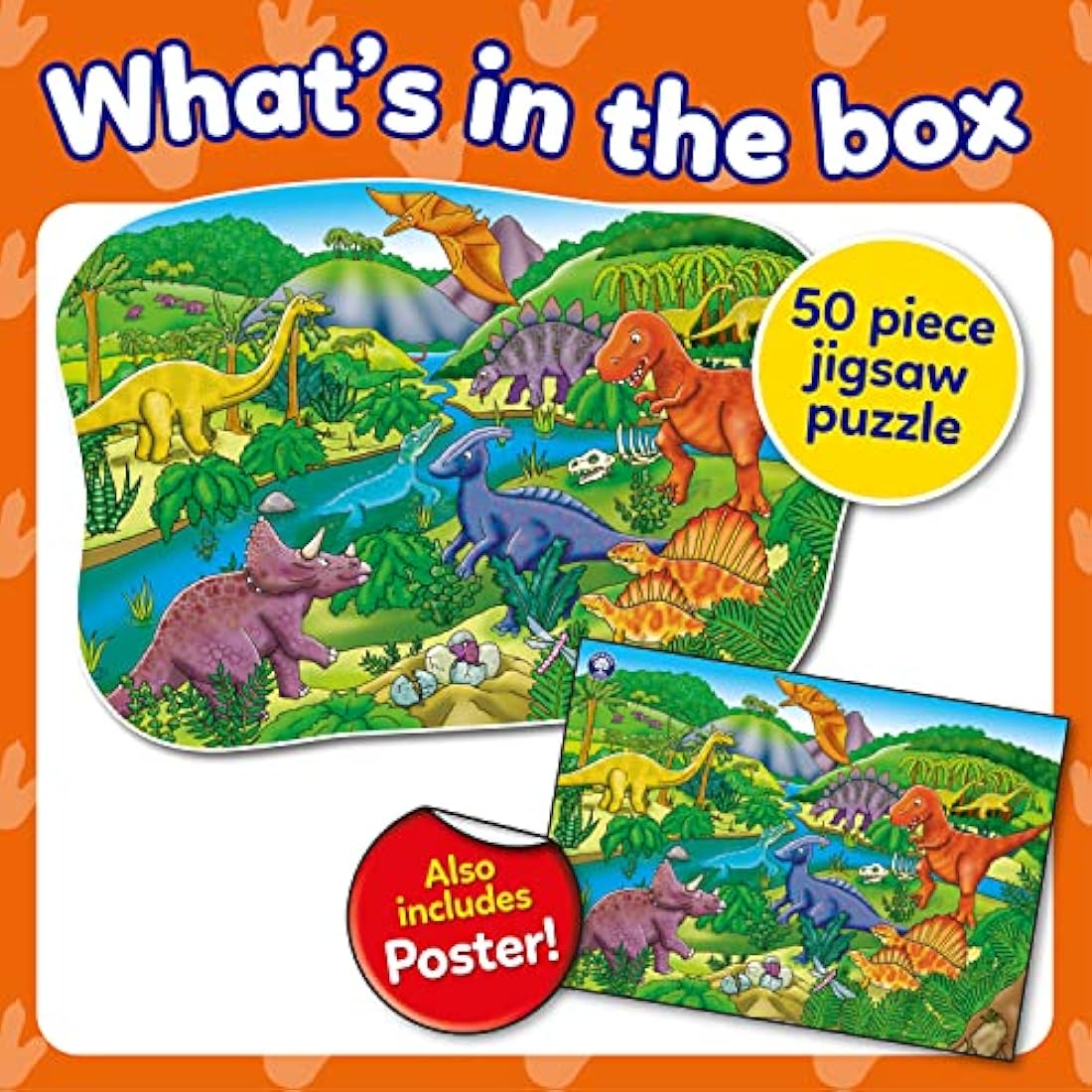 Orchard Toys Big Dinosaurs Floor Puzzle – 50-Piece Educational Jigsaw