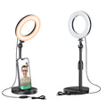 Desk Ring Light with Telescopic Stand for Video Calls