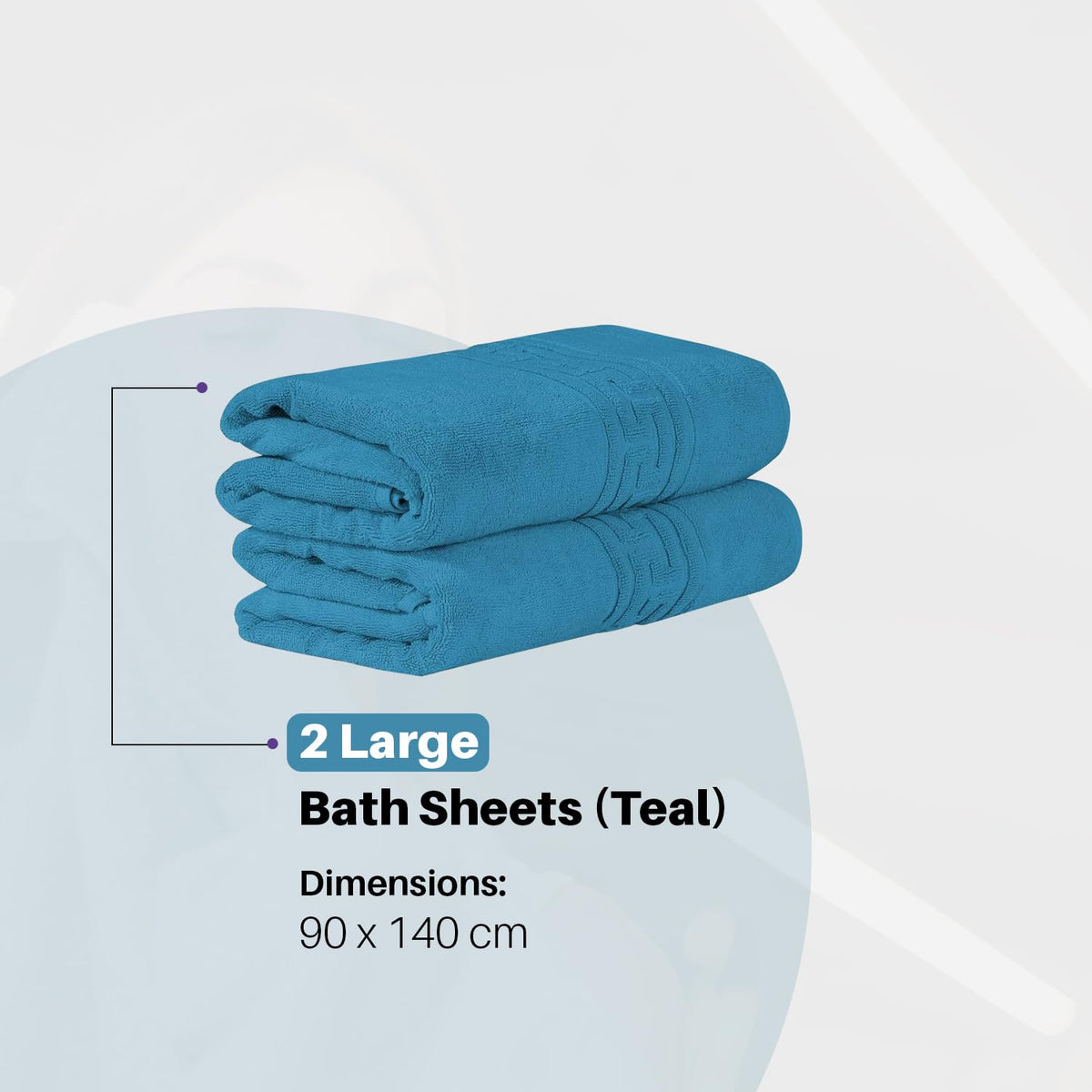 Indus Textiles Bath Sheets Large x 2-100% Egyptian Ring Spun Cotton Highly Absorbent and Soft - image 3