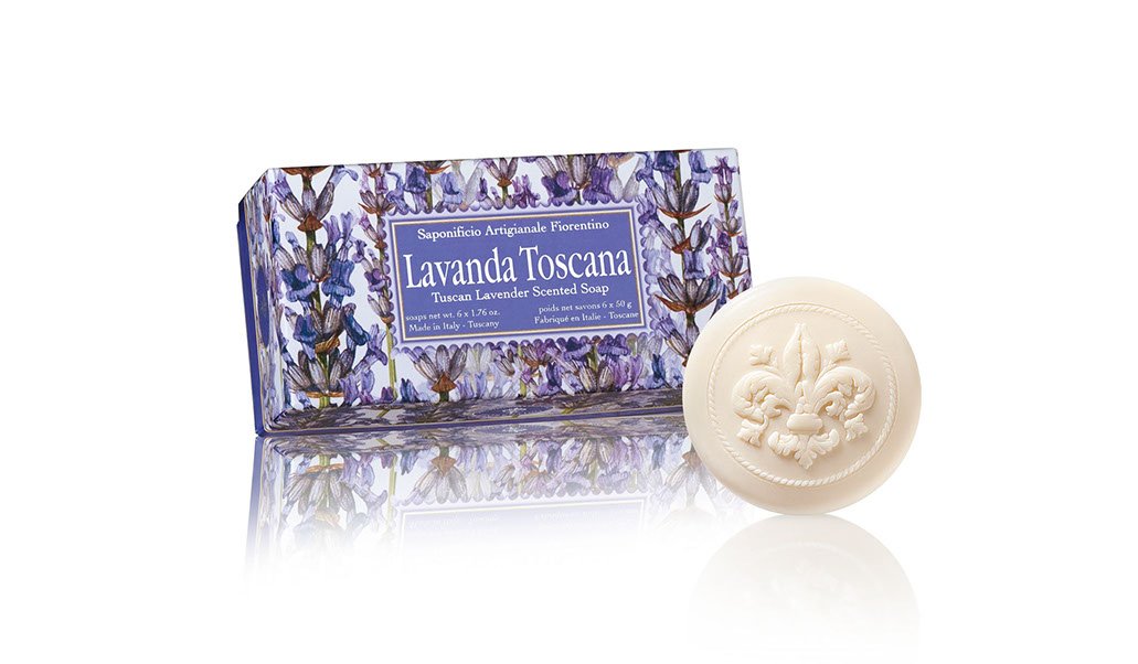 Saponificio Artigianale Fiorentino Tuscan Lavender Soap Set - 6 x 1.76oz