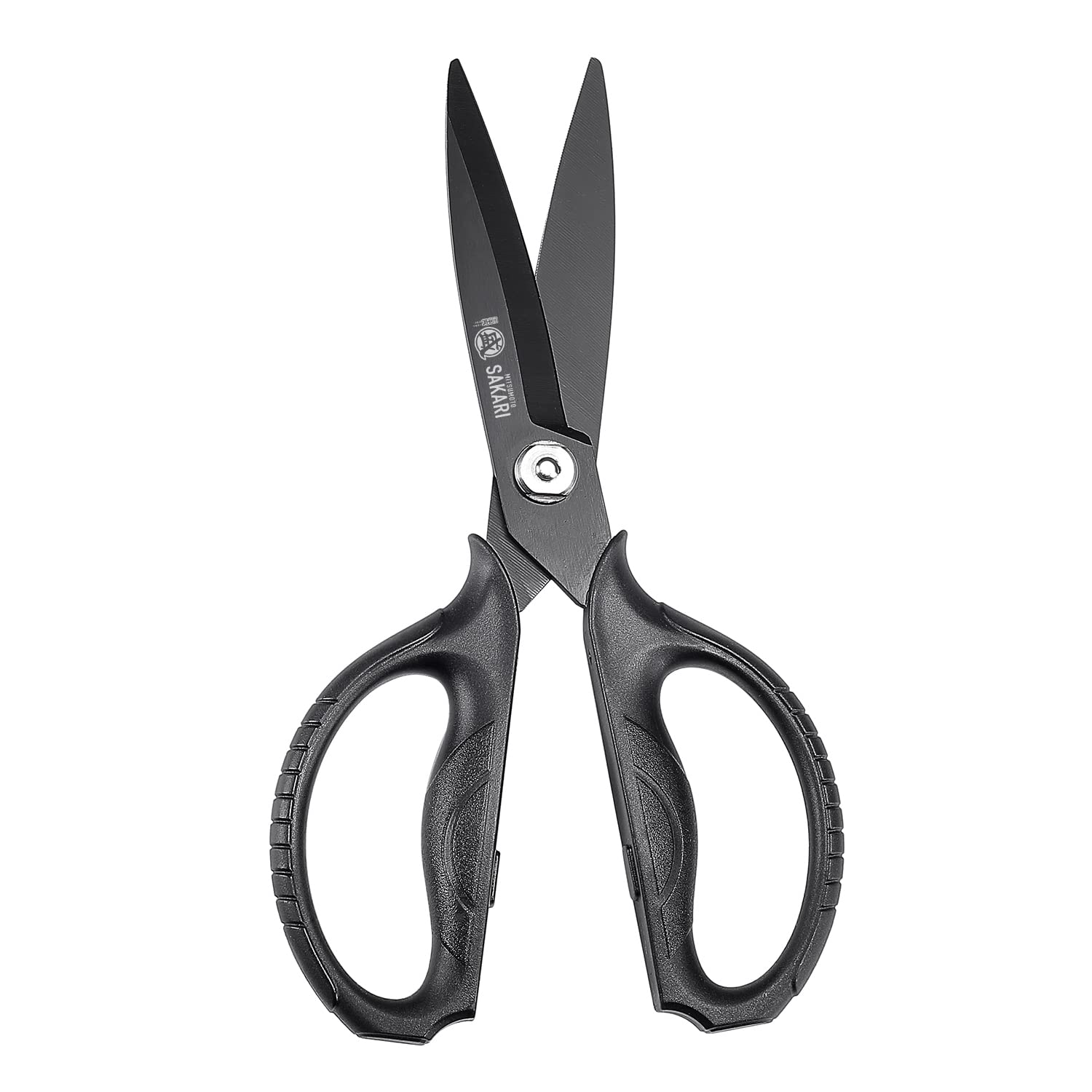 MITSUMOTO SAKARI Japanese Kitchen Scissors | Black Titanium Shears