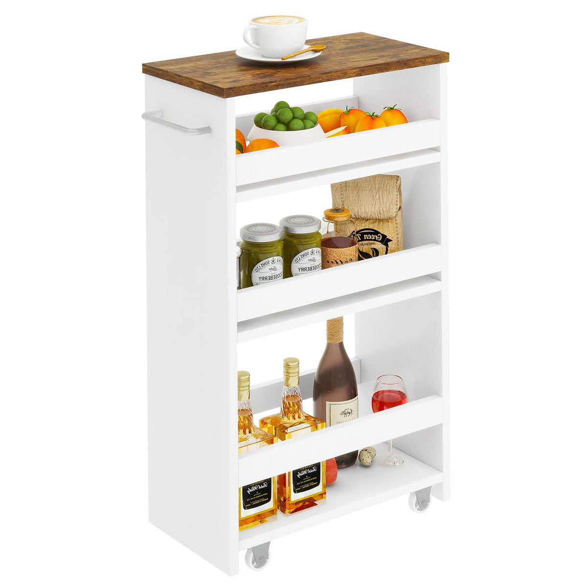 IBUYKE Slim Storage Cart Skinny Rolling Cart Utility Trolley WST005W-L - image 1