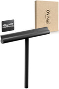 Ovimar Tomma Magnetic Shower Squeegee - Black Stainless Steel Glass Cleaner