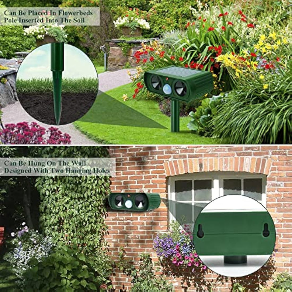 Jolof Store Solar Ultrasonic Cat Repellent - Motion Sensor Animal Scarer