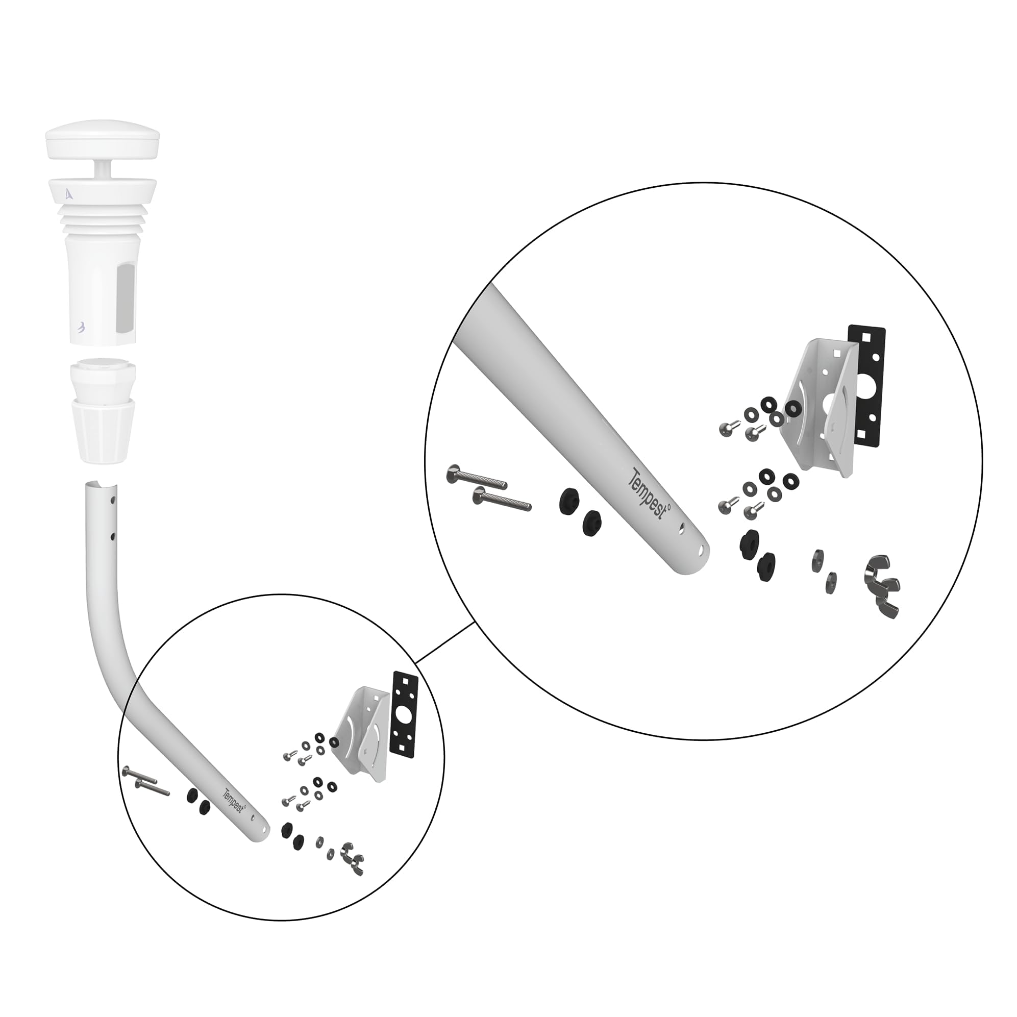 Tempest Weather Station Universal Mount – Adjustable Aluminum Kit