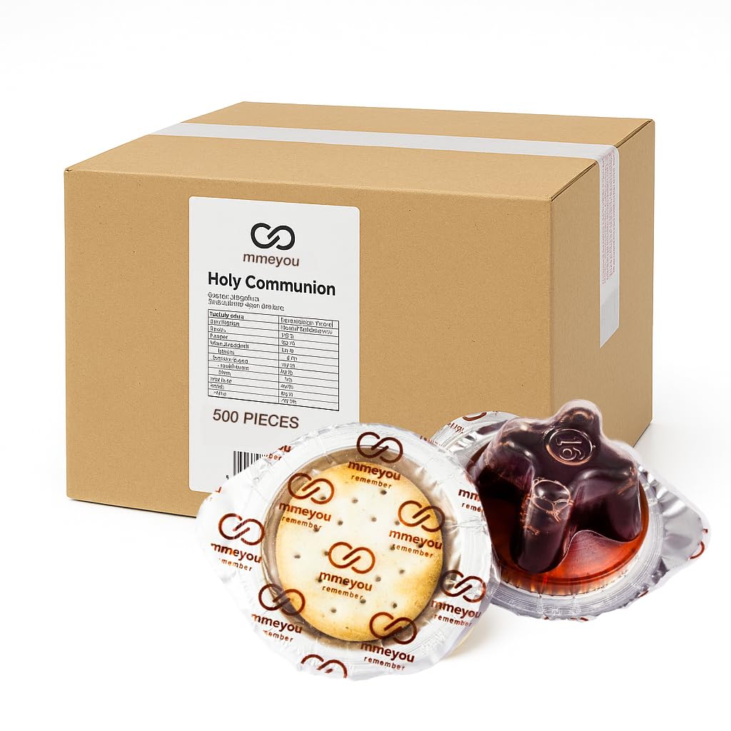 Mmeyou Prefilled Communion Cups with Red Grape Juice and Crackers - 500 Pack