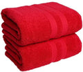 Manucci Jumbo Bath Sheets – 100% Egyptian Cotton 500GSM Towels, Red