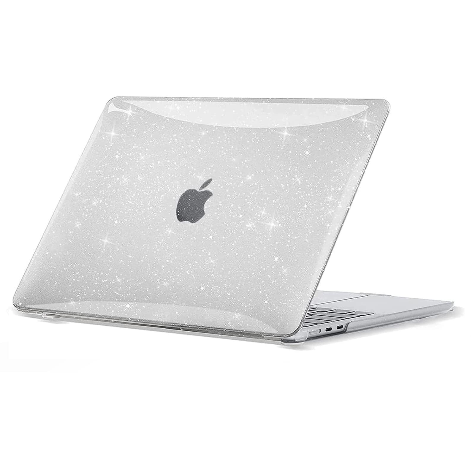 EooCoo MacBook Air 13 inch Case – Glitter Clear Hard Shell (M4 M3 M2)