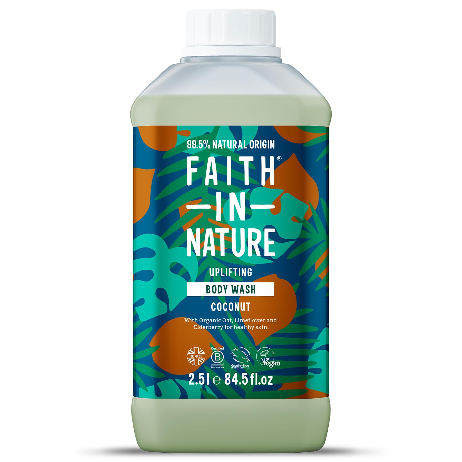 Faith In Nature Organic Coconut Body Wash | Vegan Refill – 2.5L