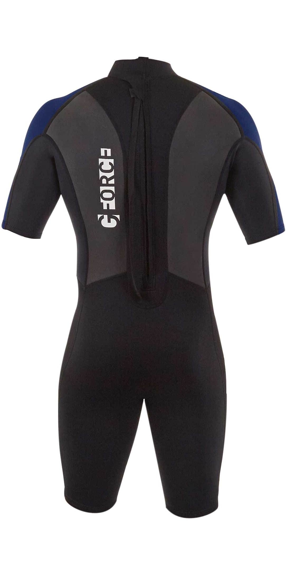 Gul Mens G-Force 3mm Shorty Wetsuit – Black Navy Neoprene – D-Flex
