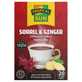 Tropical Sun Sorrel and Ginger Herbal Tea - Hibiscus Infusion, Pack of 6