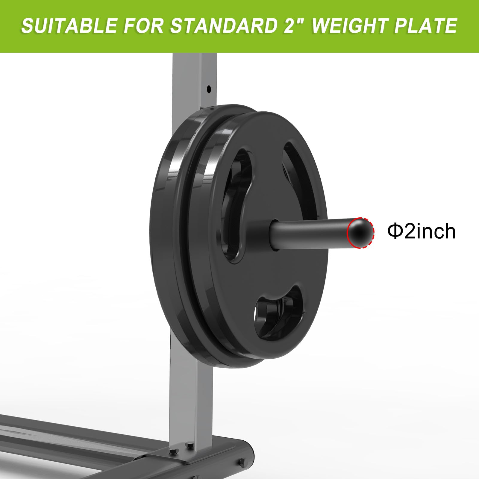 Kipika Olympic Weight Plate Holder for 3x3 Power Racks - Steel Set of 2
