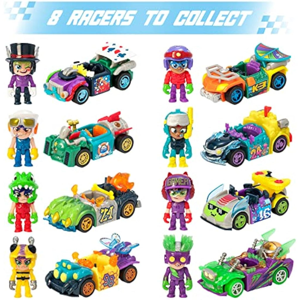 T-Racers Glow Race Series | Collectible Customizable Toy Car & Driver