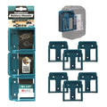 StealthMounts Blue Battery Mounts for Makita 18V LXT - 6 Pack Holder