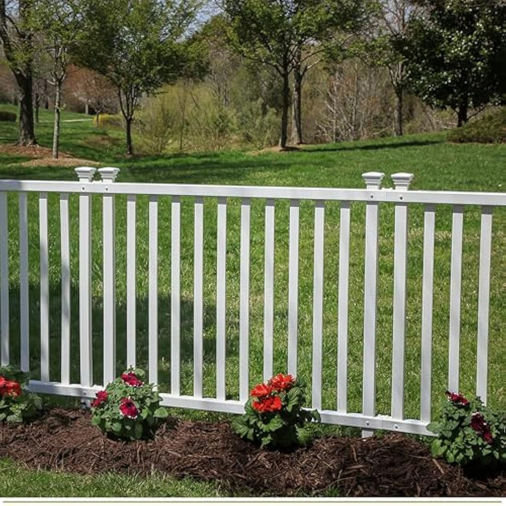 Zippity No Dig Baskenridge White Vinyl Garden Fence - 36in H x 42in W (2-Pack)