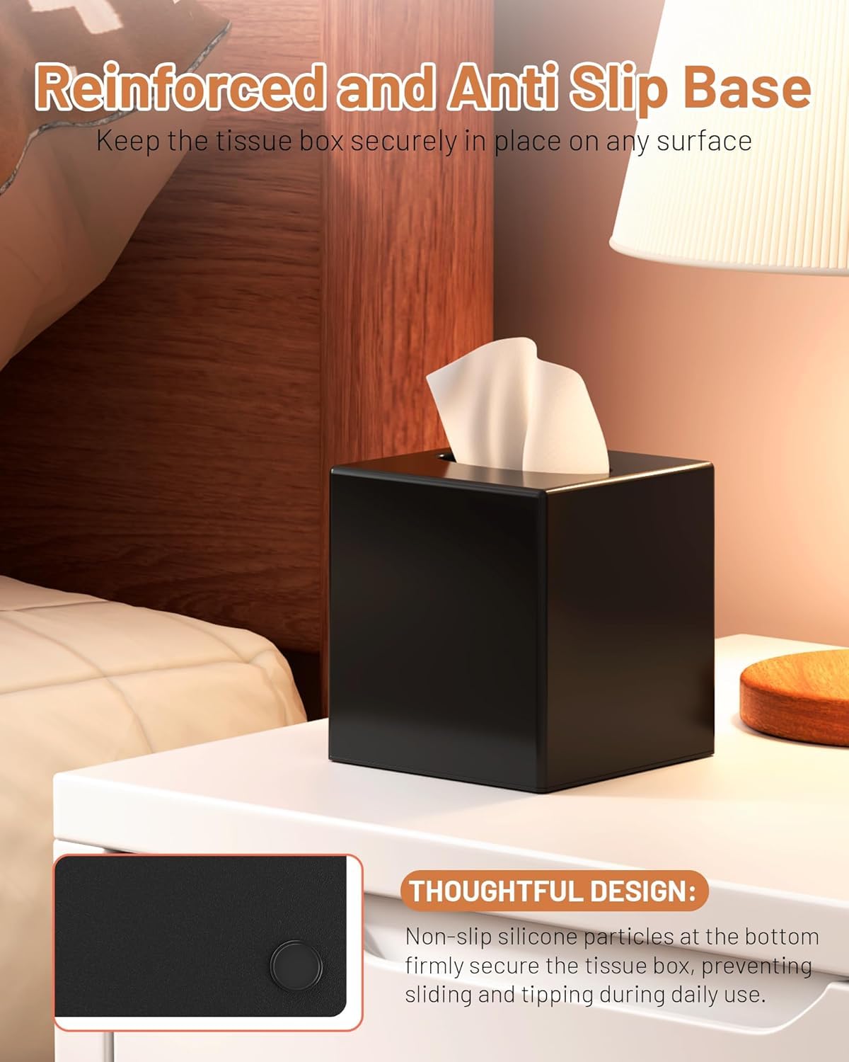 Tissue Box Cover - Modern Square Facial Tissue Holder, Sleek Acrylic Design - image 5