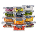 Igluu Glass Meal Prep Containers - 12 Pack Leakproof Borosilicate Glass