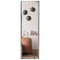 HORLIMER Full Length Wall Mirror | 14x48 Black Frame Shatterproof Glass