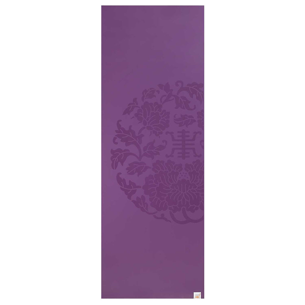 Gaiam Dry-Grip Yoga Mat – 6mm Non-Slip Moisture-Wicking Mat, Purple