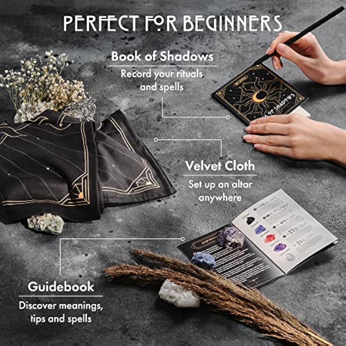 Jolof Store 65-Piece Witchcraft Kit – Wiccan Altar Starter Spell Set