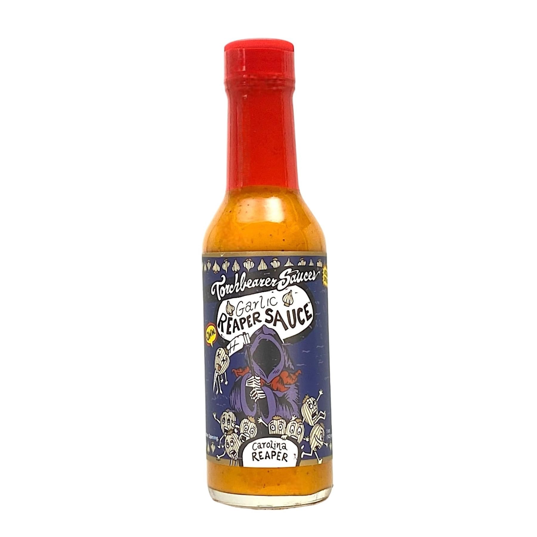 Torchbearer Garlic Carolina Reaper Hot Sauce - Gourmet Spicy Condiment