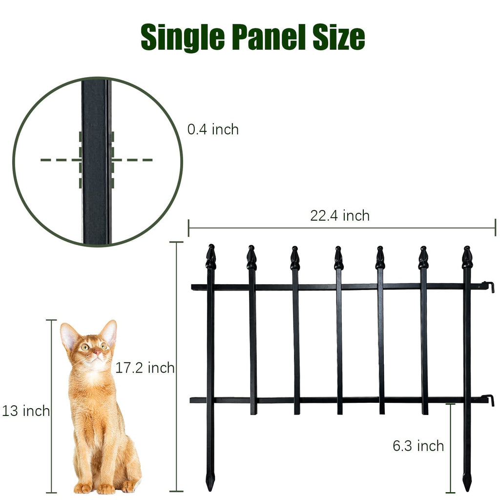 Thealyn Metal Decorative Garden Fence – 5 Rustproof Landscape Panels, 2.8m