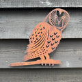 Rustic Metal Owl Garden Decoration | 2mm Steel Outdoor Art – RW Norfolk