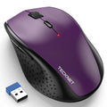 TECKNET Wireless Silent Mouse – 4800 DPI Optical USB Mouse, Purple