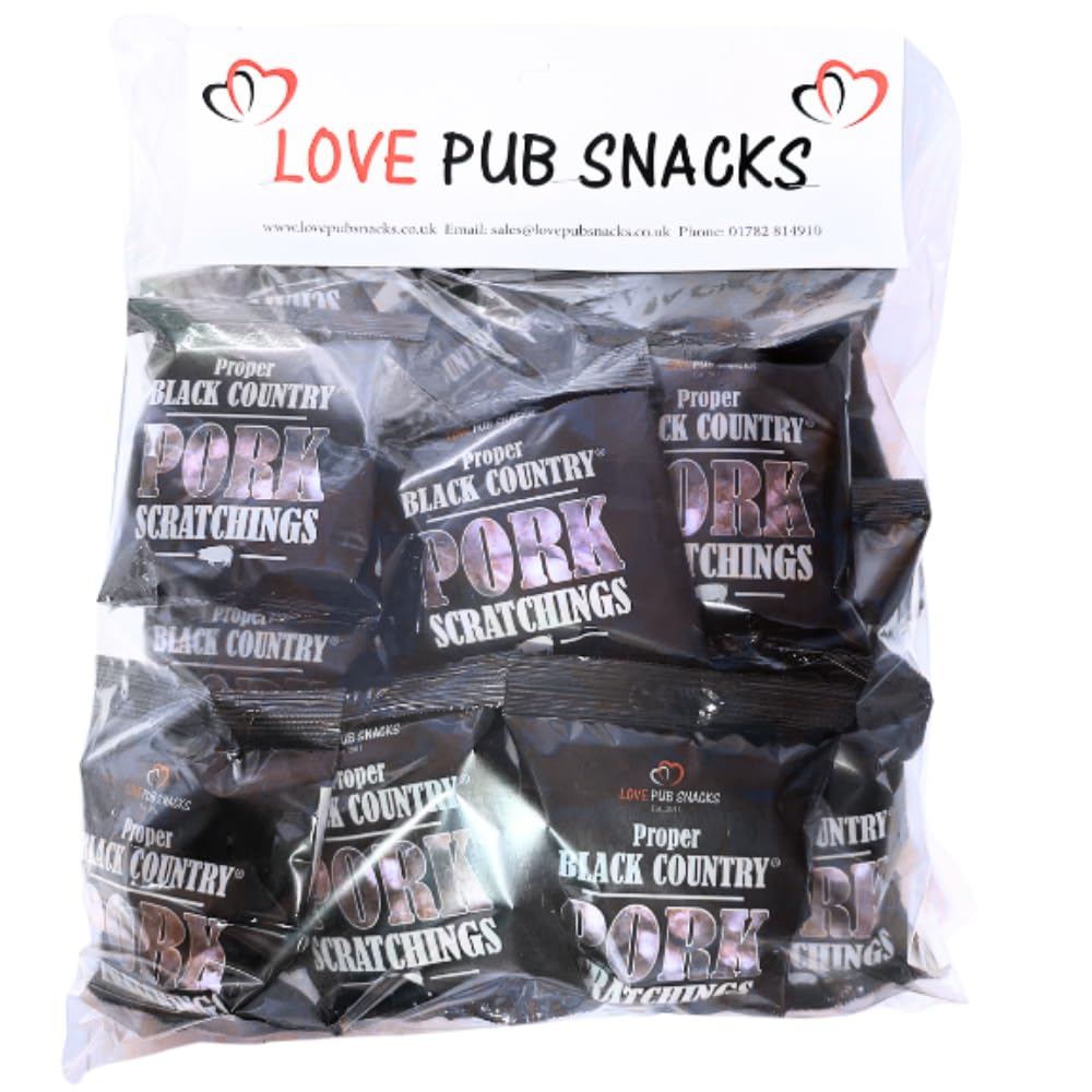 Proper Black Country Pork Scratchings – Pub Hanging Bag (20 x 60g)