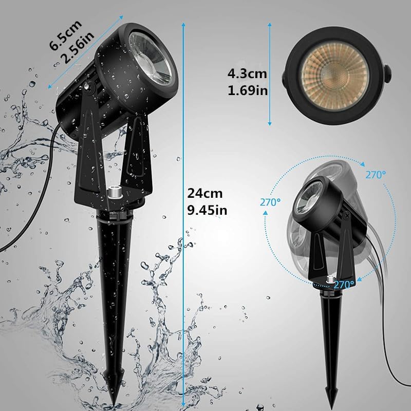 Svater 92ft LED Landscape Lights – IP65 Waterproof Garden Spotlights