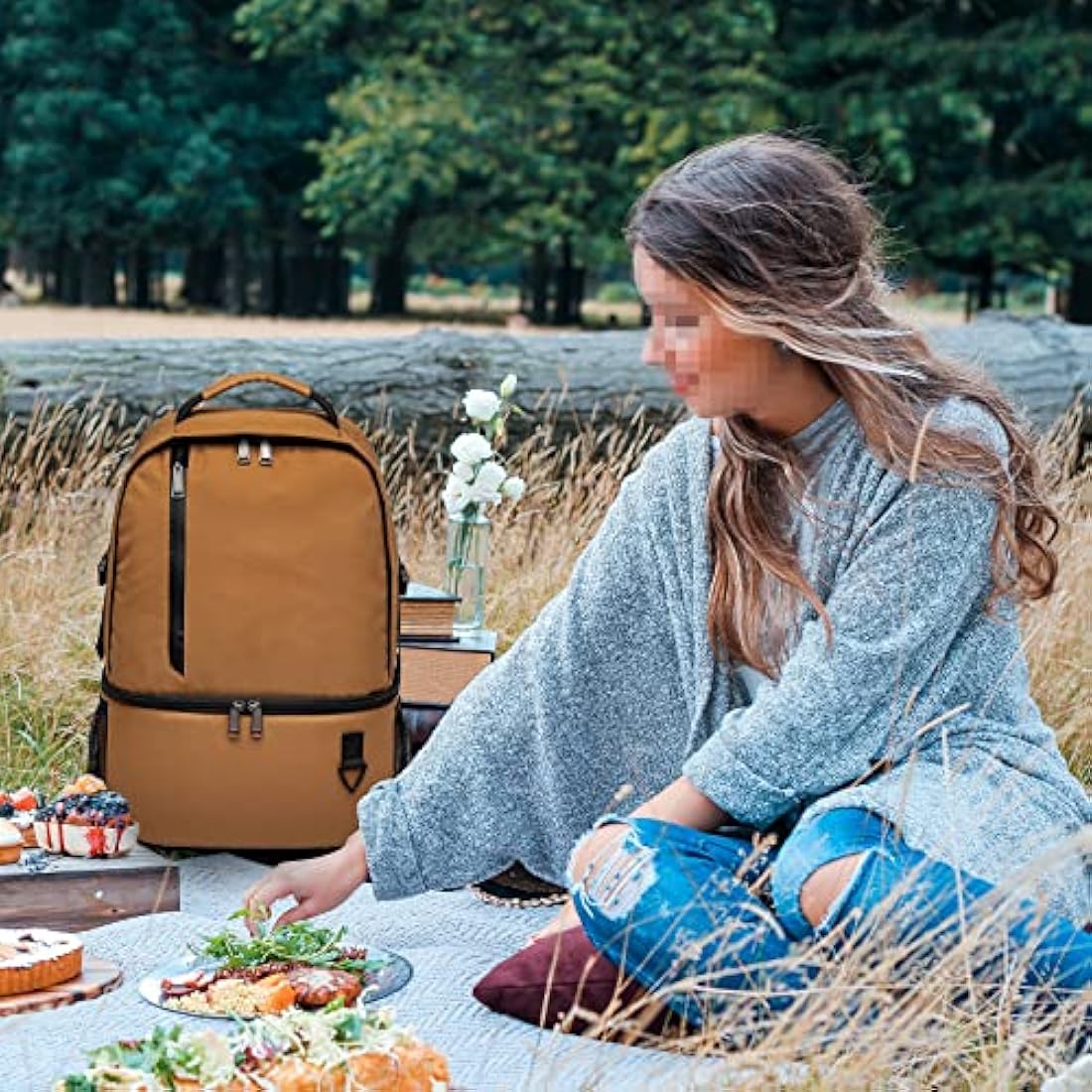 TUGUAN 28L Insulated Cooler Backpack | Leakproof Double Deck Picnic Bag