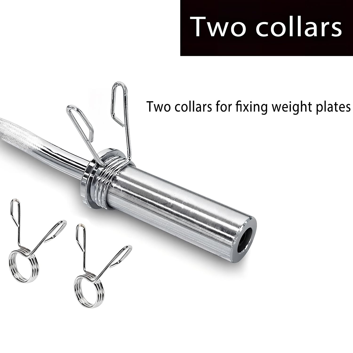 EZ Curl Bar – 47 Inch Olympic Barbell for 2 Inch Weight Plates