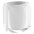 Gedy Resin Brush Holder – Modern White Bathroom Vanity Organizer