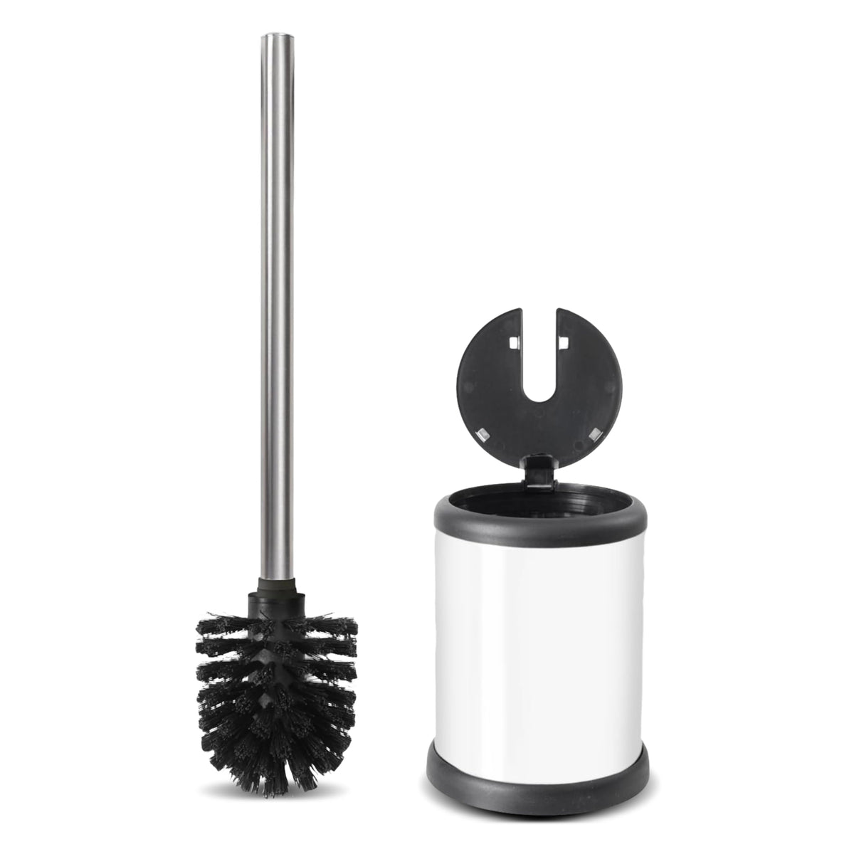 ToiletTree Products Deluxe Toilet Brush with Lid, White - image 1