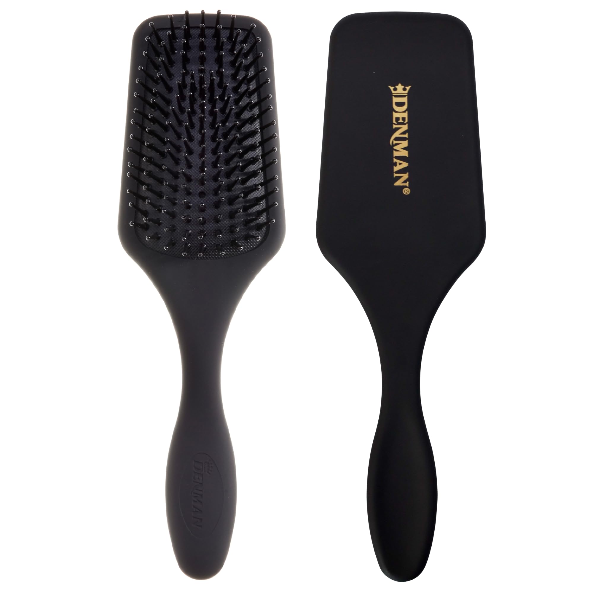 Denman Mini Paddle Hair Brush - Black Travel Detangling & Blow Drying