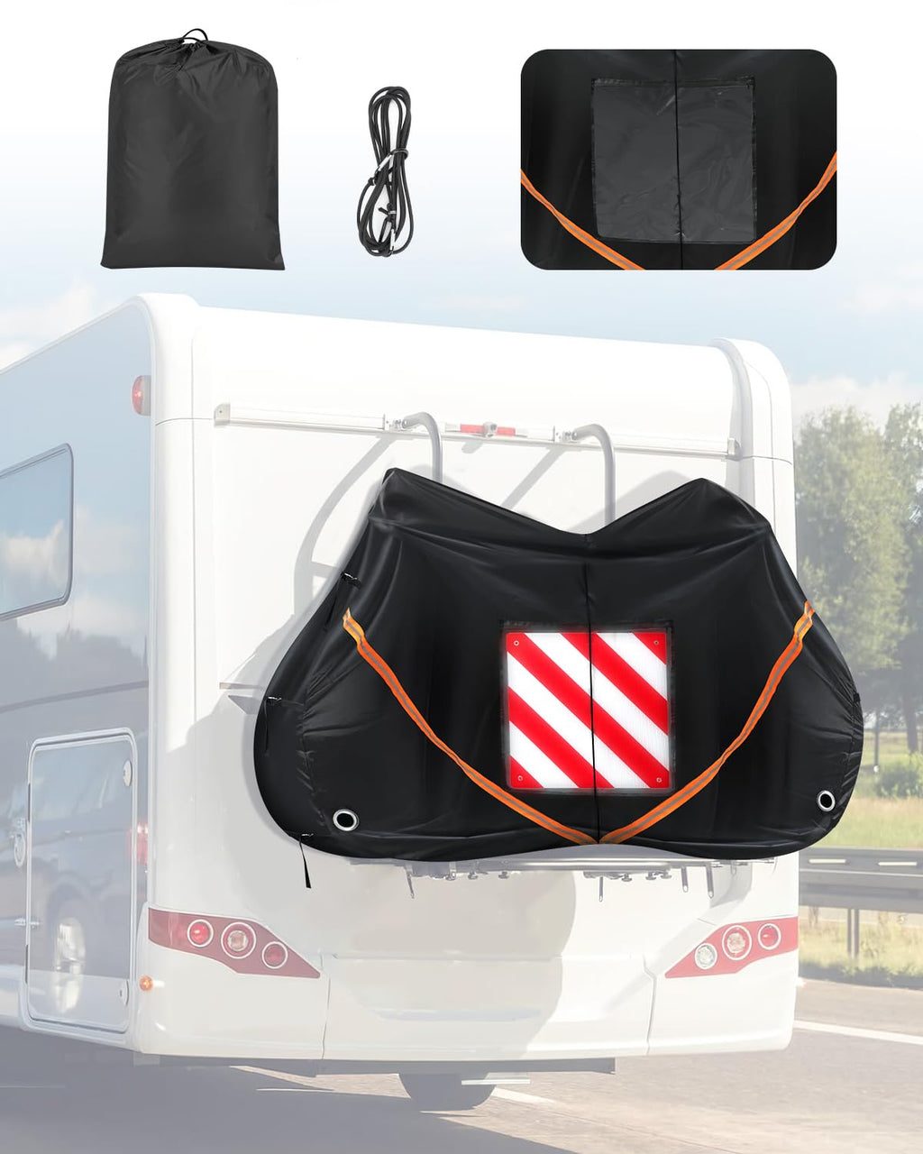 SUPAREE 2-Bike Cover | 420D Heavy Duty Waterproof Storage for RV & Car