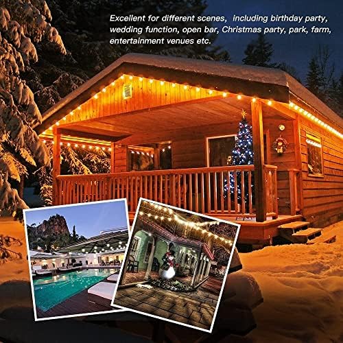 Svater 96FT Outdoor LED String Lights – IP65 Waterproof S14 Festoon Lights