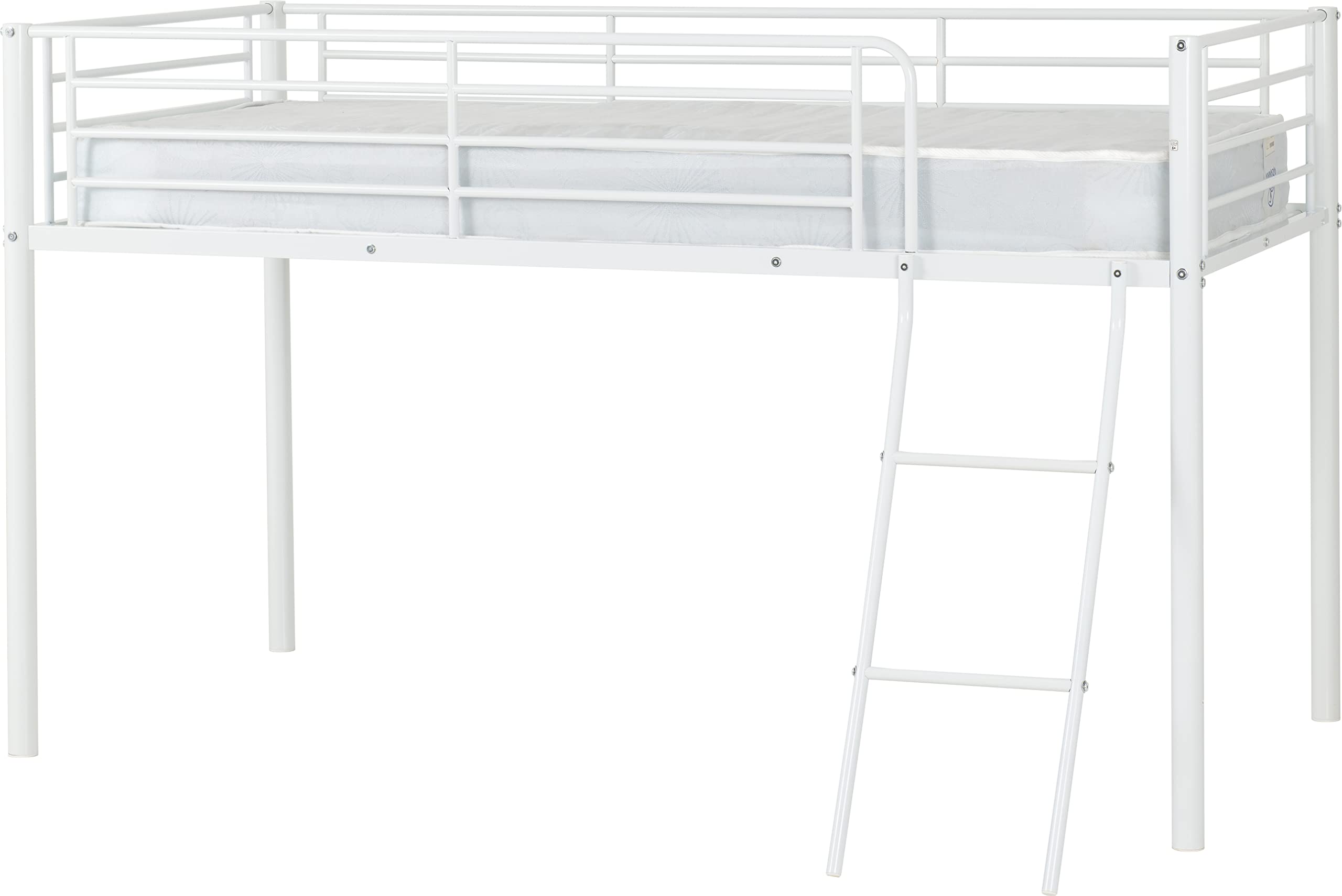 Seconique Kora 3' Single Mid Sleeper Bed - White Space Saving Frame