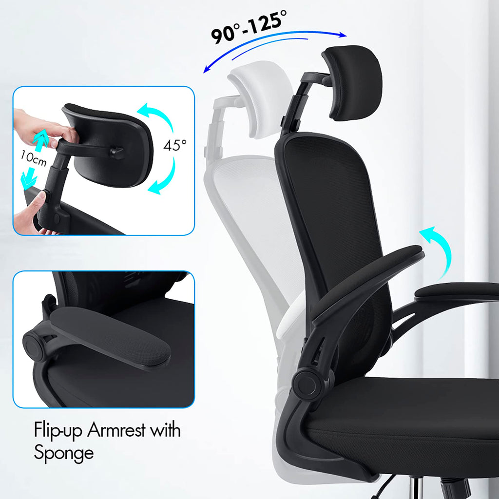OWAY Ergonomic Mesh Office Chair - High-Back Desk Chair with Lumbar Support