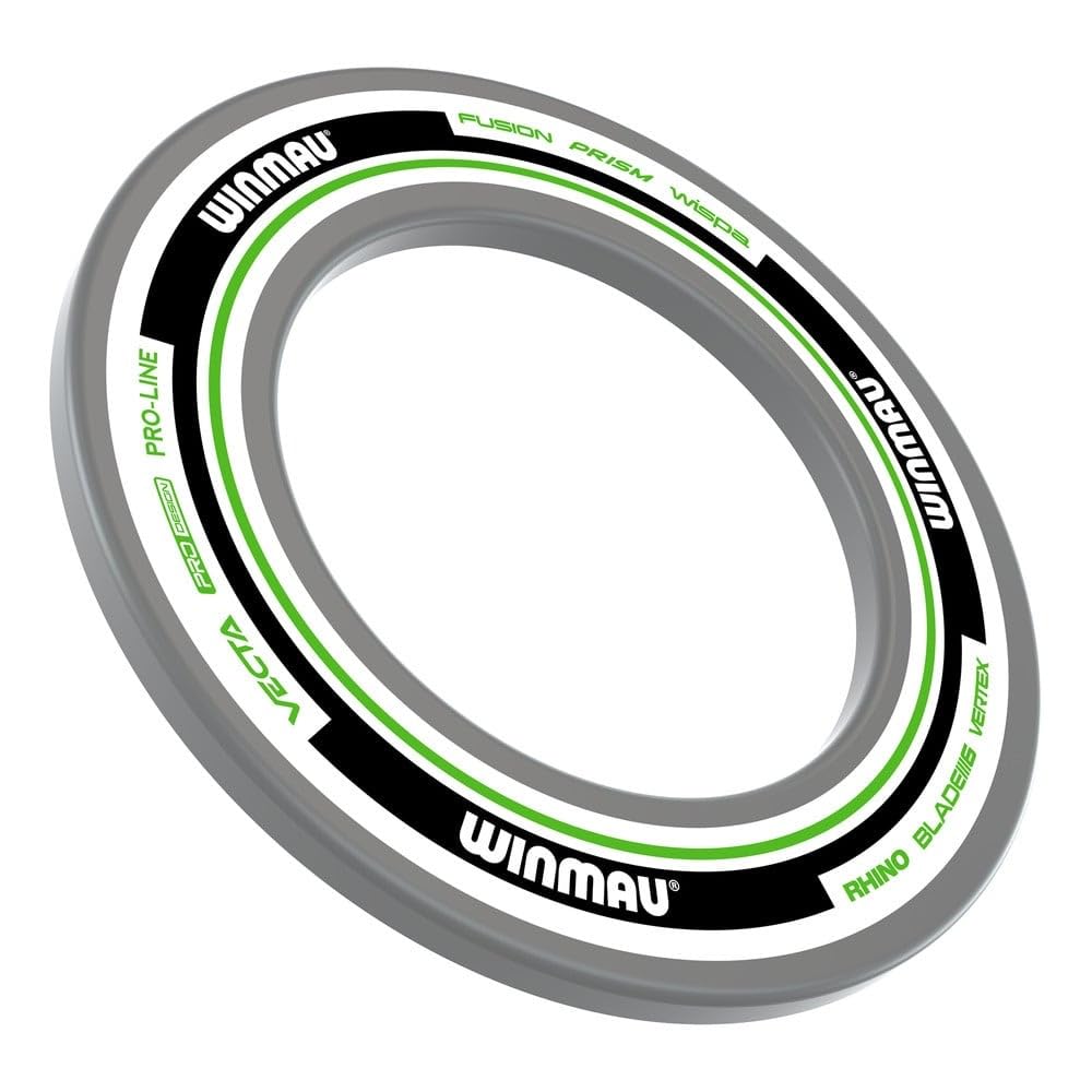 Winmau Dartboard Surround - High-Density Foam Wall Protector - White/Green