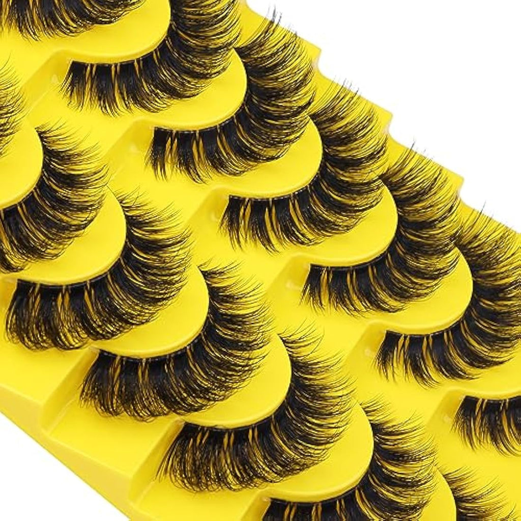 ALICE Cat Eye Lashes | D Curl Fluffy Faux Mink Eyelashes, 8 Pairs