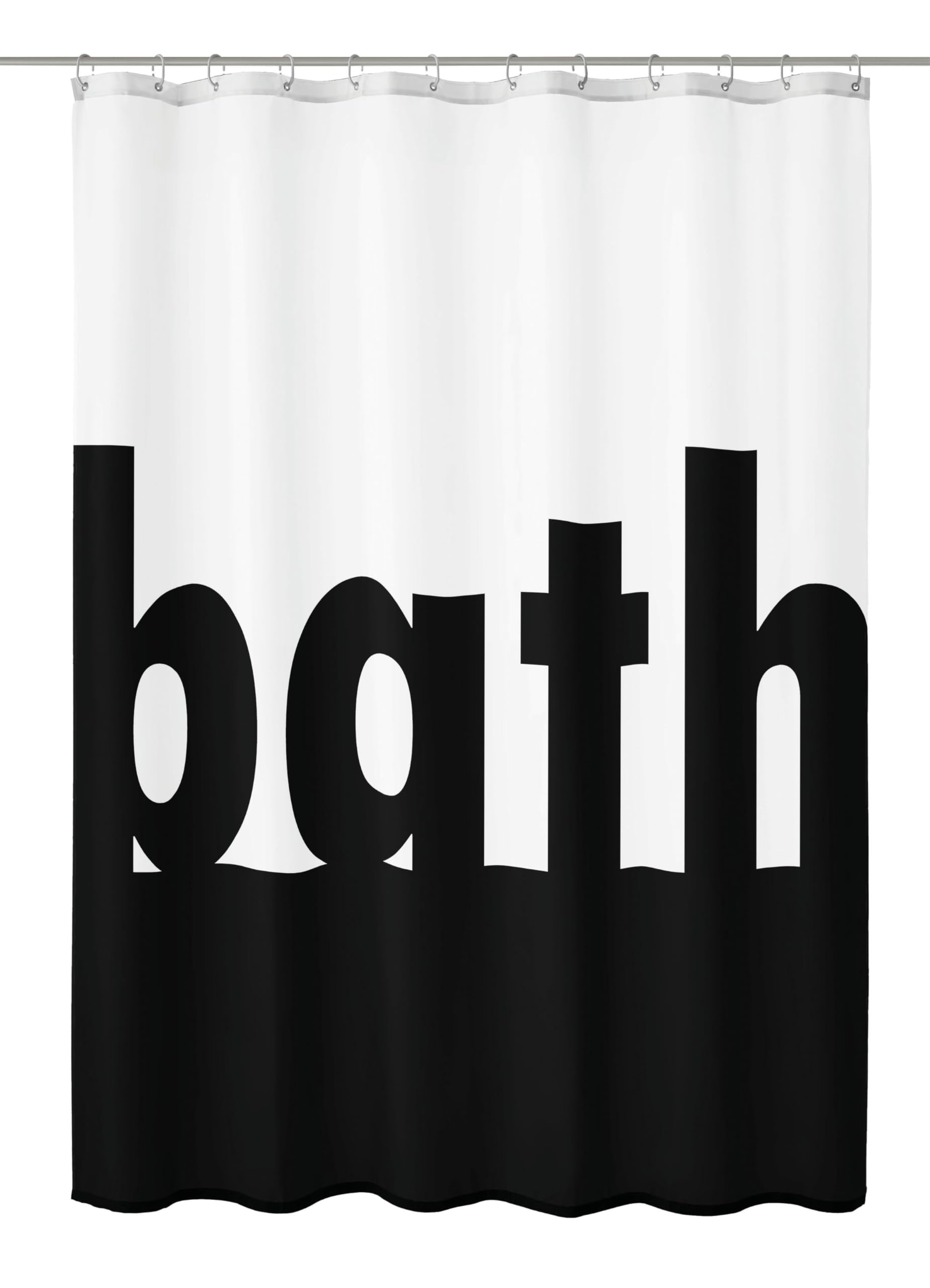 Kleine Wolke Shower Curtain | Black & White Polyester | 180x200 cm