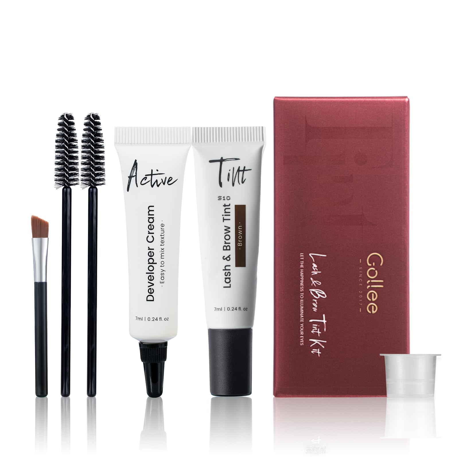 2-in-1 Eyebrow and Lash Tint Kit – Semi-Permanent Dark Brown