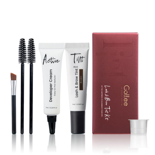 2-in-1 Eyebrow and Lash Tint Kit – Semi-Permanent Dark Brown