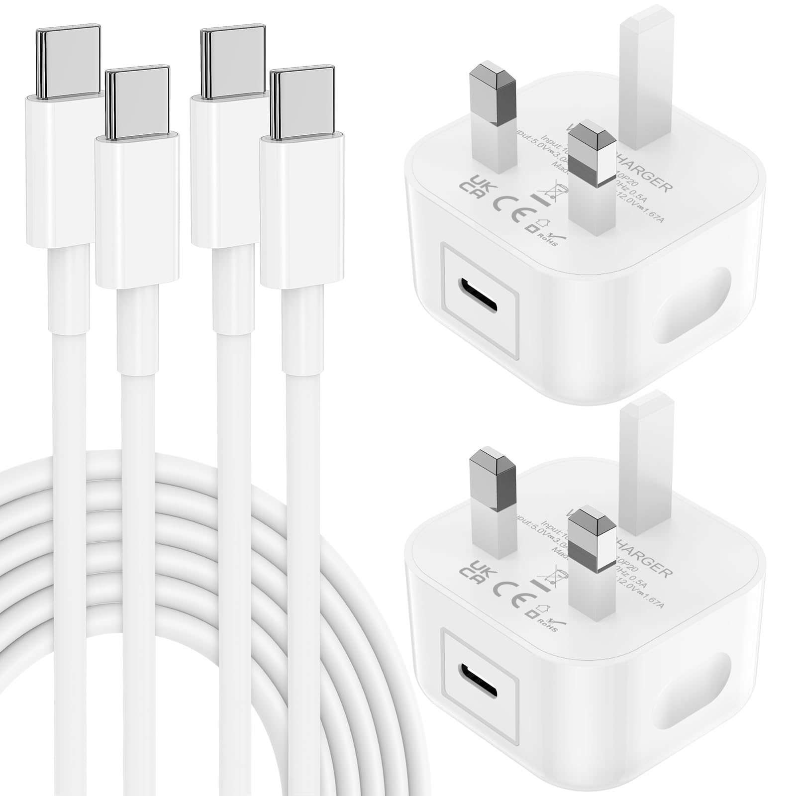Jolof Store 20W USB C Fast Charger with 2M Type C Cable for iPhone 17/16/15